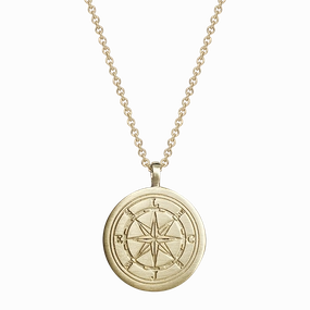 10K Gold Compass Pendant