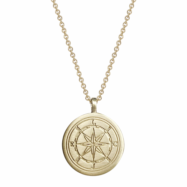10K Gold Compass Pendant