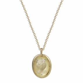 10K Gold Crystal Conch Pendant