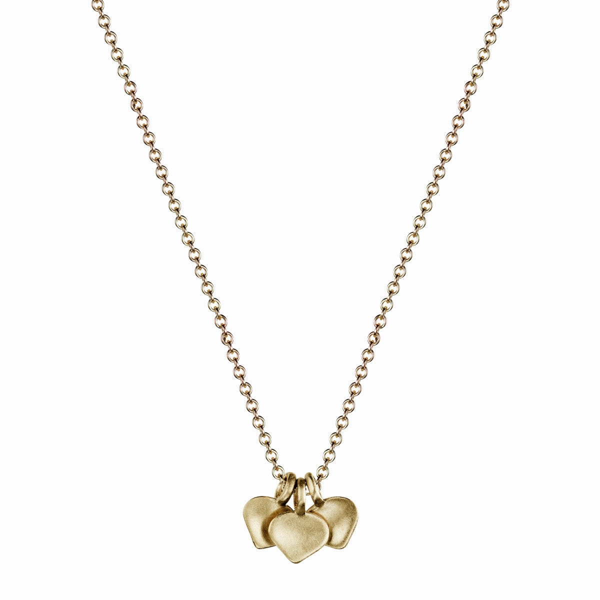 10K Gold Triple Lotus Pendant
