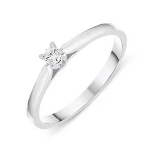 18ct White Gold 0.07ct Brilliant Cut Diamond Solitaire Ring