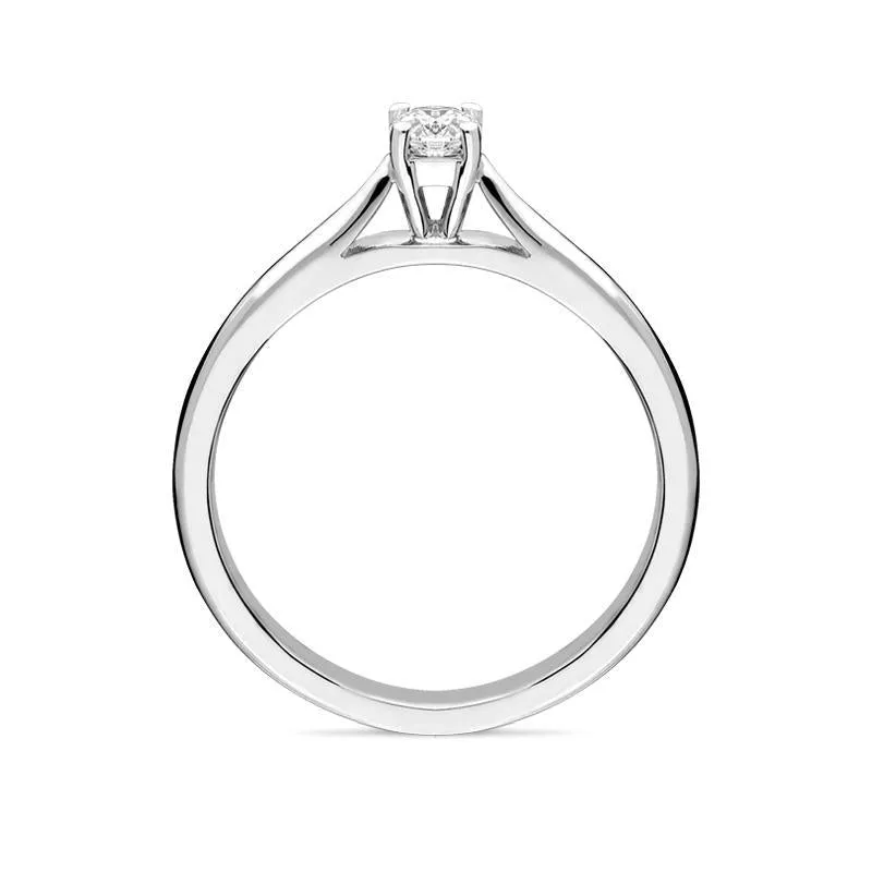 18ct White Gold 0.15ct Diamond Brilliant Cut Solitaire Ring