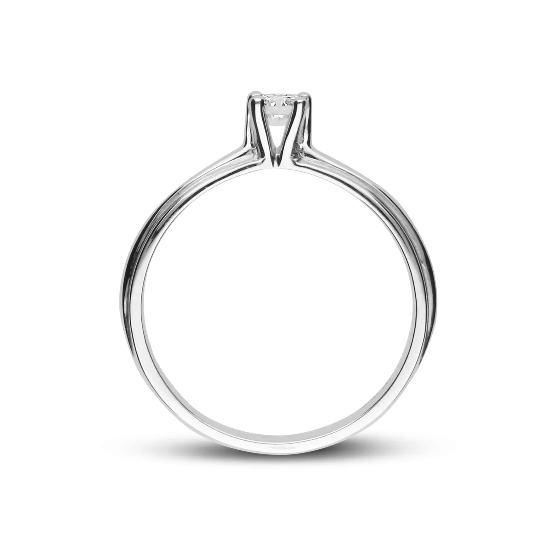 18ct White Gold 0.15ct Diamond Brilliant Cut Solitaire Ring