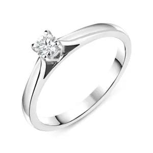 18ct White Gold 0.15ct Diamond Brilliant Cut Solitaire Ring