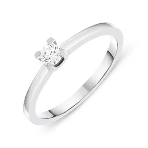 18ct White Gold 0.16ct Brilliant Cut Diamond Solitaire Ring