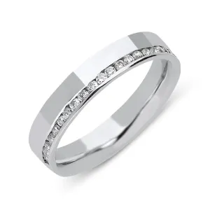 18ct White Gold 0.22ct Diamond 4mm Wedding Ring