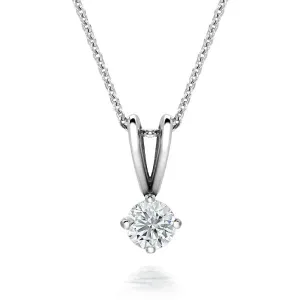 18ct White Gold 0.25ct Diamond Brilliant Cut Solitaire Necklace D