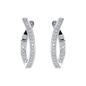 18ct White Gold 0.27ct Diamond Hoop Earrings