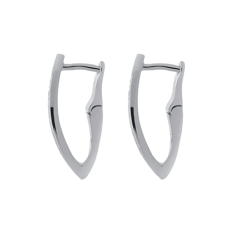 18ct White Gold 0.27ct Diamond Hoop Earrings