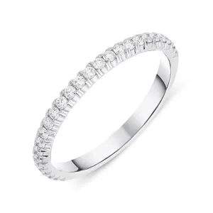 18ct White Gold 0.28ct Diamond Half Eternity Ring