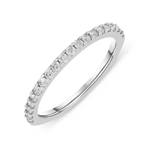 18ct White Gold 0.30ct Diamond 2.5mm Half Eternity Ring