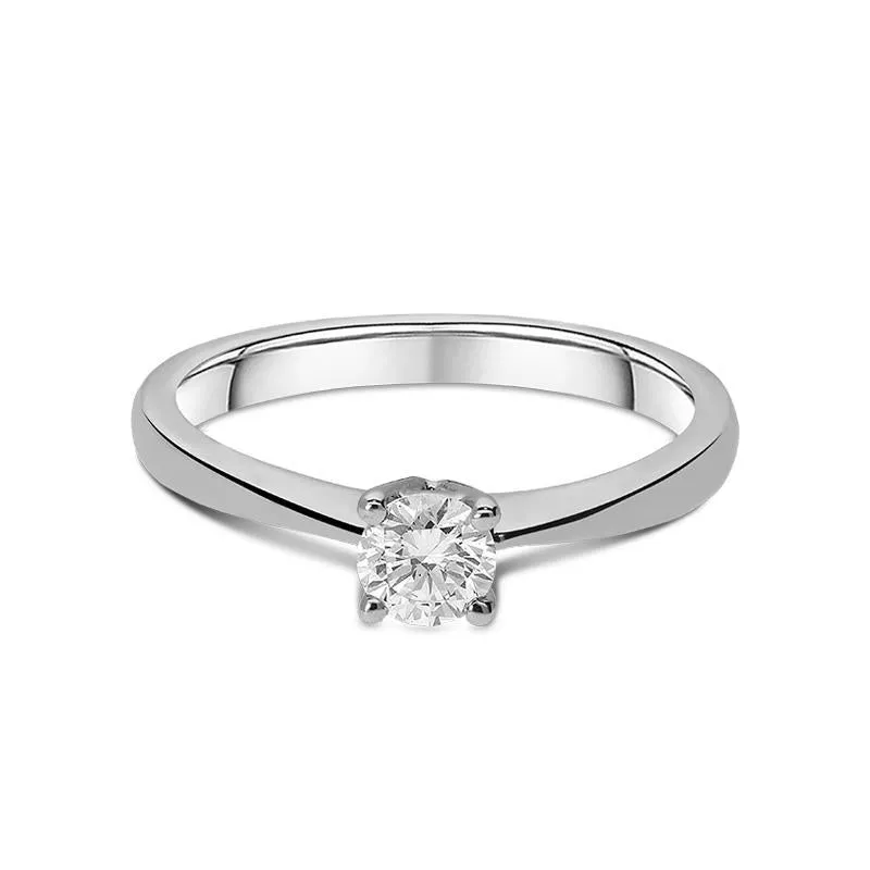 18ct White Gold 0.30ct Diamond Brilliant Cut Solitaire Ring