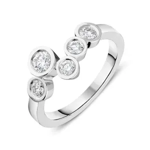 18ct White Gold 0.51ct Diamond Bubble Ring