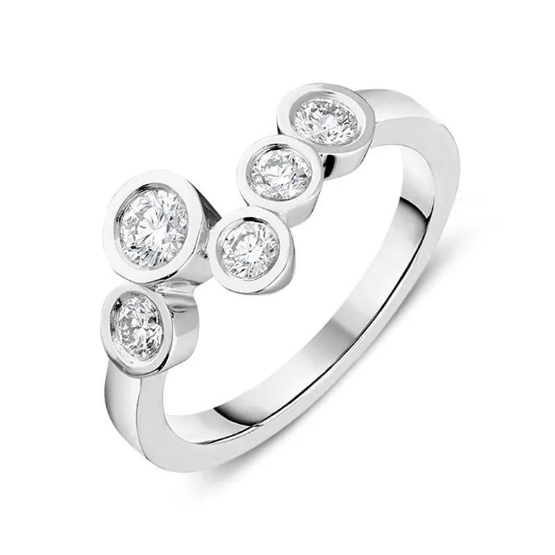 18ct White Gold 0.51ct Diamond Bubble Ring