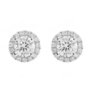 18ct White Gold 0.51ct Diamond Pave Stud Earrings