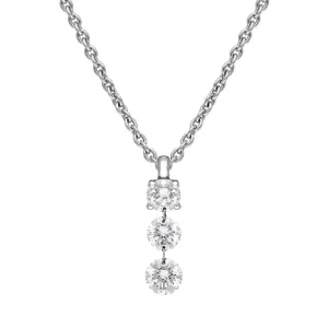 18ct White Gold 0.55ct Diamond Cascading Drop Necklace