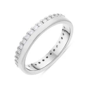 18ct White Gold 0.63ct Diamond Wedding Full Eternity Ring D