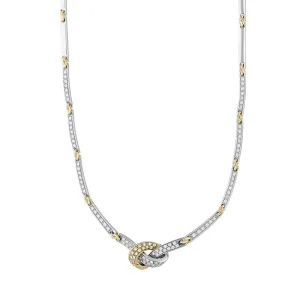 18ct White Gold 0.89ct Diamond Knot Necklet