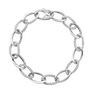 18ct White Gold 0.94ct Diamond Chain Bracelet