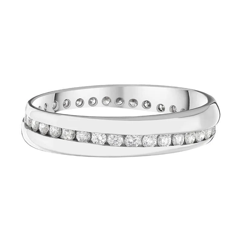 18ct White Gold 4mm 0.57ct Diamond Wedding Ring D