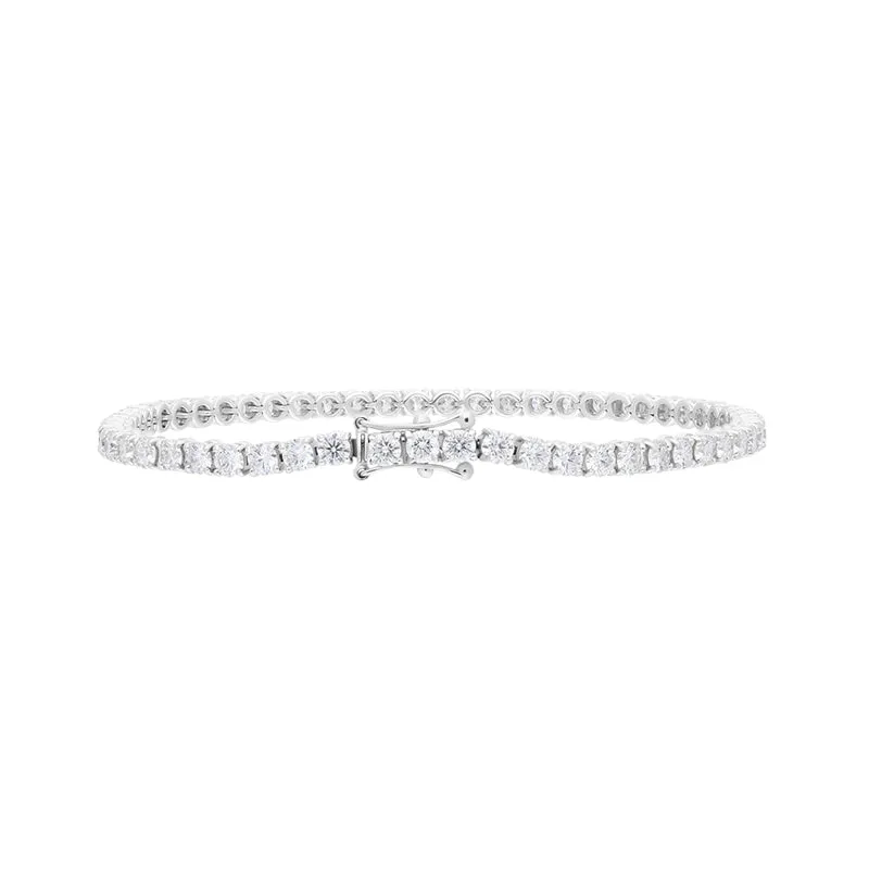 18ct White Gold 5.60ct Diamond Tennis Bracelet