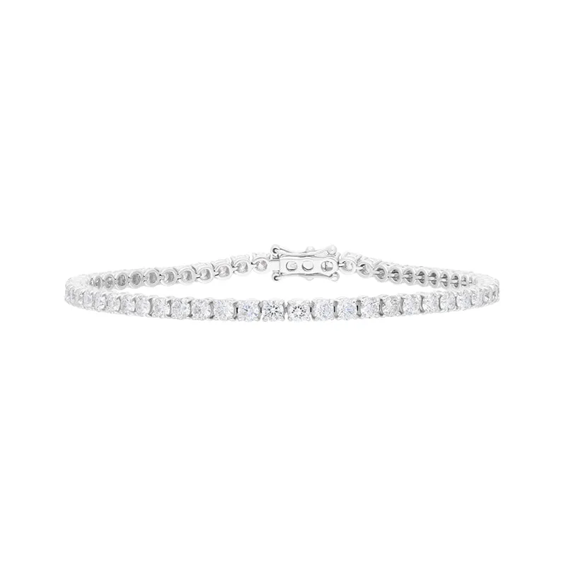 18ct White Gold 5.60ct Diamond Tennis Bracelet