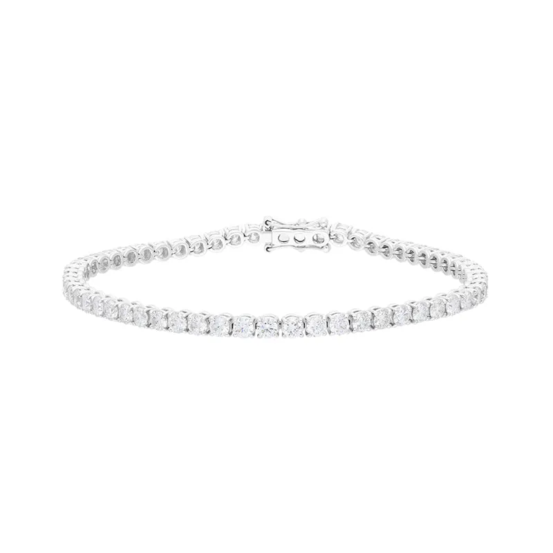 18ct White Gold 5.60ct Diamond Tennis Bracelet