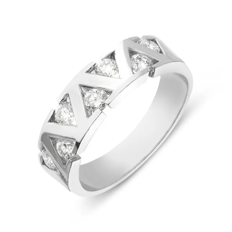 18ct White Gold Brilliant Cut 0.63ct Diamond Ring