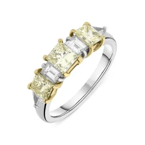 18ct White Gold Diamond 5 Stone Dress Ring