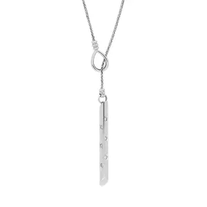 18ct White Gold Diamond Lariat Necklace D