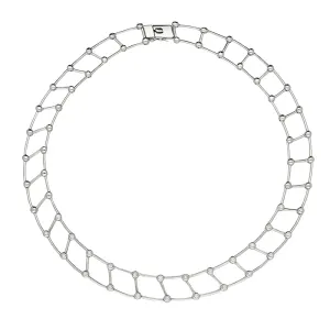 18ct White Gold Diamond Set Collar Necklace D