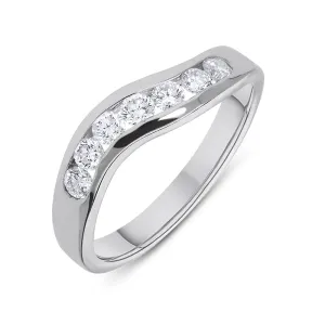 18ct White Gold Diamond Set Wedding Ring