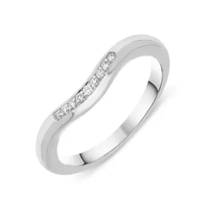 18ct White Gold Diamond Wishbone Ring