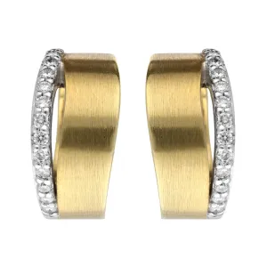 18ct Yellow Gold 0.10ct Diamond Hoop Earrings