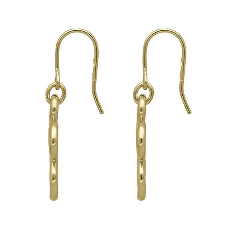 18ct Yellow Gold 0.14ct Diamond Circle Bubble Earrings D