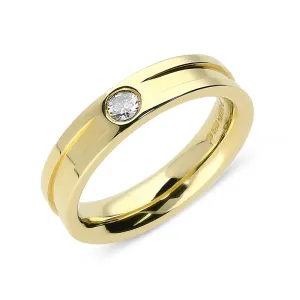 18ct Yellow Gold 0.17ct Diamond Set Wedding Ring