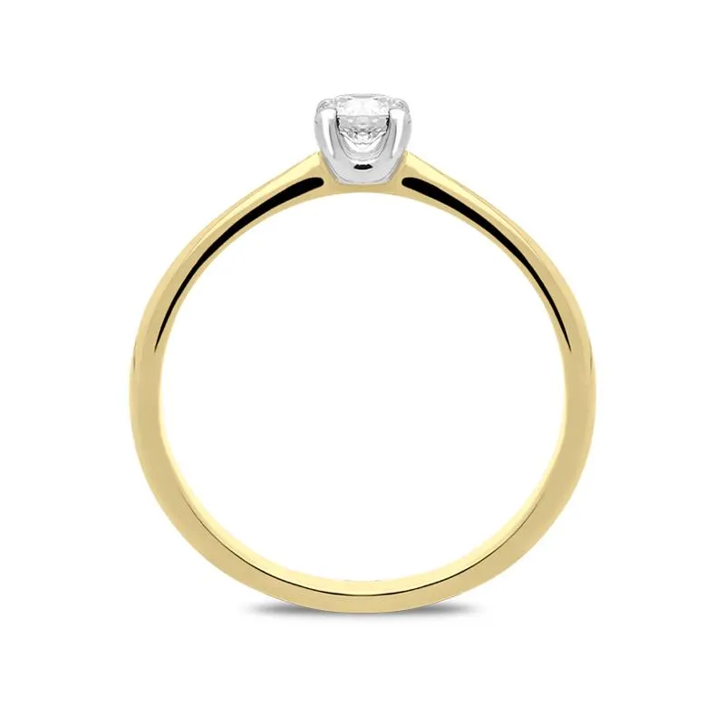 18ct Yellow Gold 0.22ct Diamond Brilliant Cut Solitaire Ring