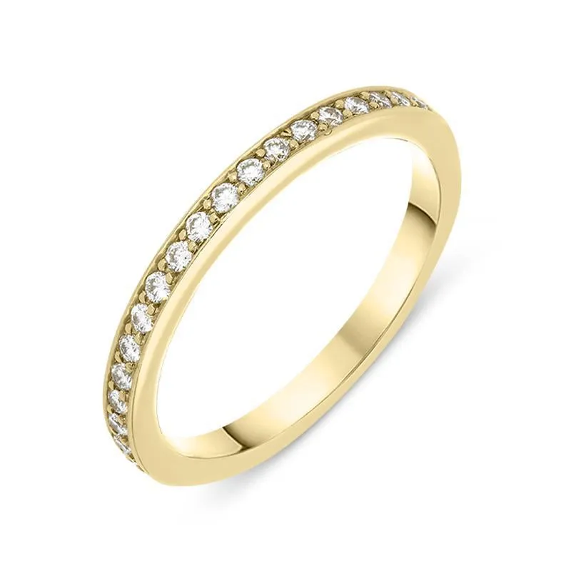 18ct Yellow Gold 0.23ct Diamond Wedding Half Eternity Ring