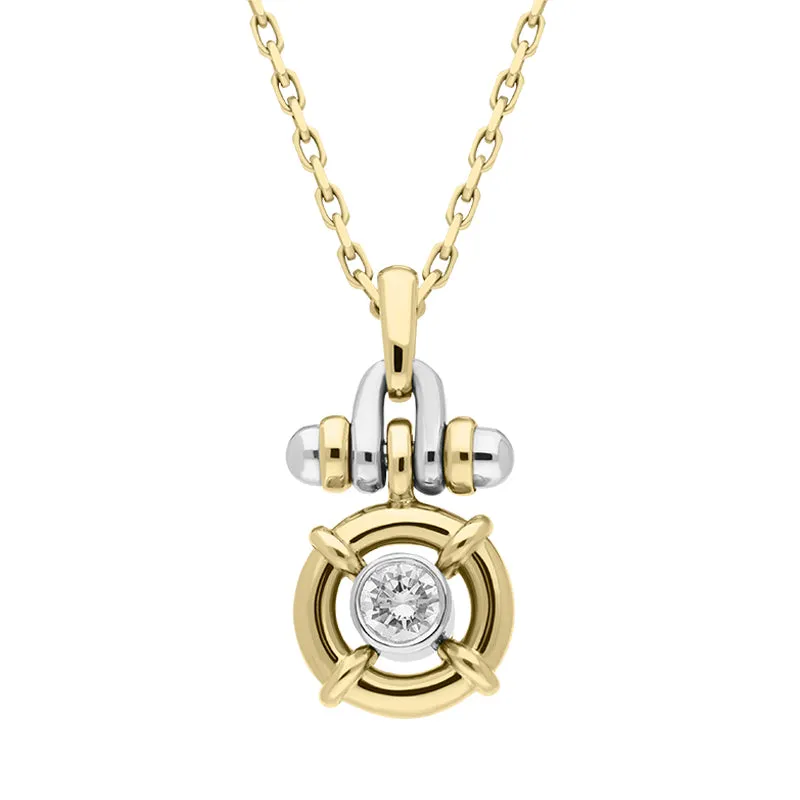 18ct Yellow Gold 0.25ct Diamond Wheel Necklace