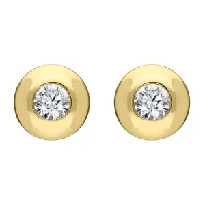 18ct Yellow Gold 0.30ct Diamond Solitaire Stud Earrings