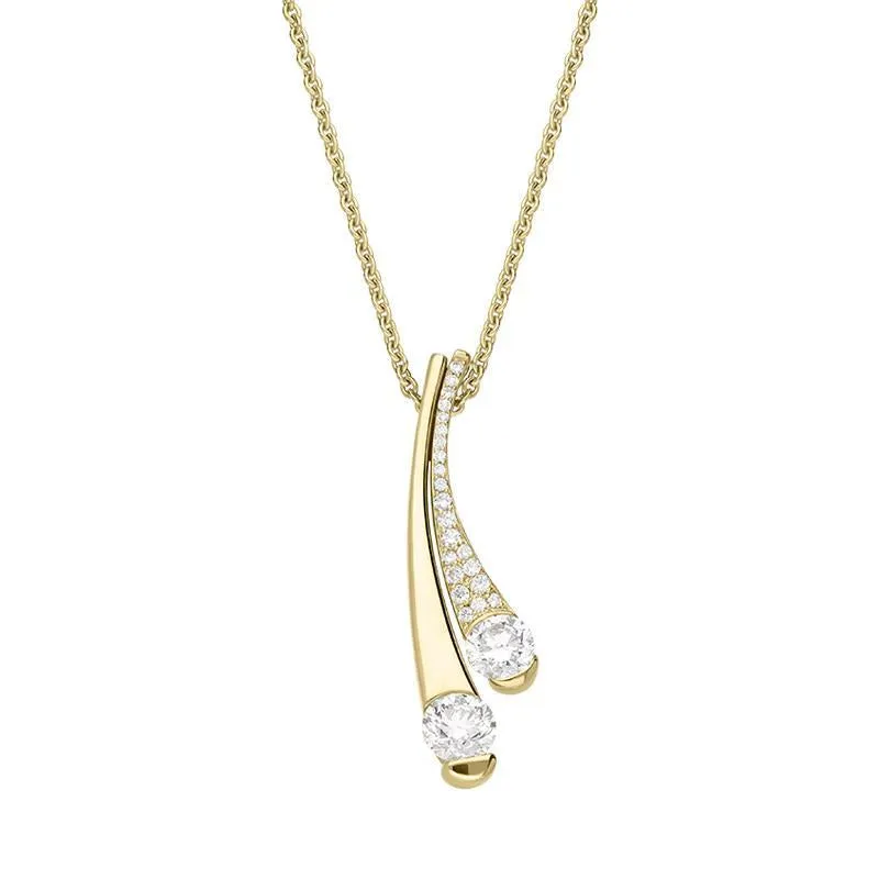 18ct Yellow Gold 0.35ct Diamond Necklace