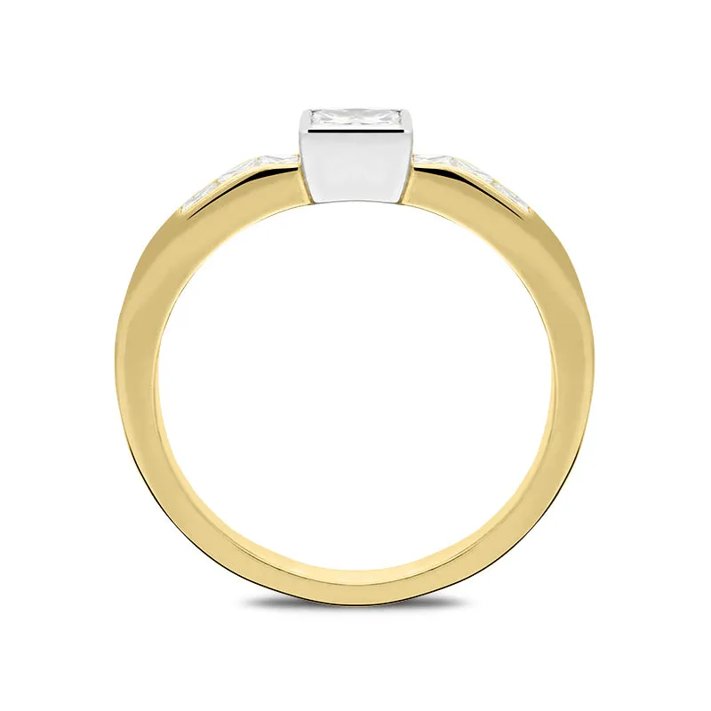 18ct Yellow Gold 0.35ct Princess Cut Diamond Ring