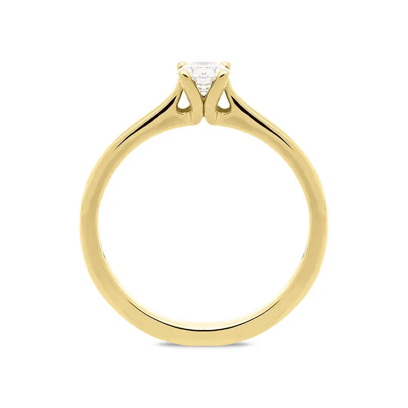 18ct Yellow Gold 0.37ct Diamond Solitaire Ring