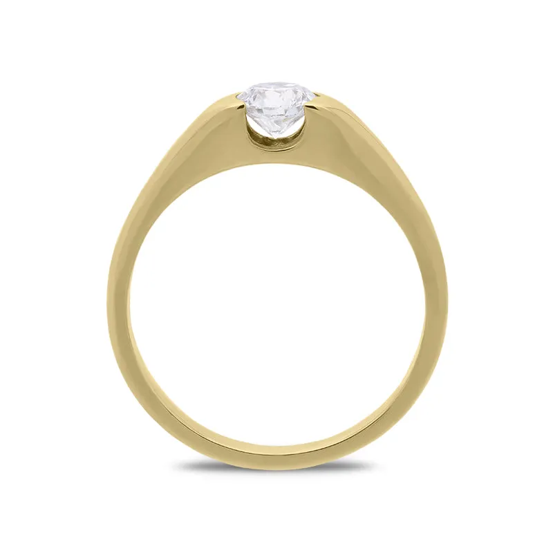 18ct Yellow Gold 0.47ct Diamond Brilliant Cut Solitaire Ring