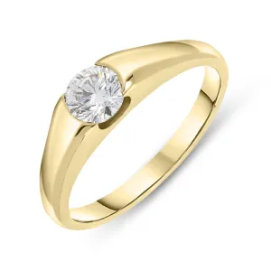 18ct Yellow Gold 0.47ct Diamond Brilliant Cut Solitaire Ring