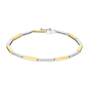 18ct Yellow Gold 0.56ct Diamond Bar Bracelet