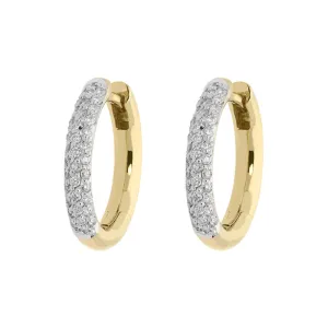 18ct Yellow Gold 0.57ct Diamond Hoop Earrings