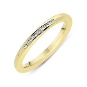 18ct Yellow Gold Diamond 2.5mm Wedding Ring