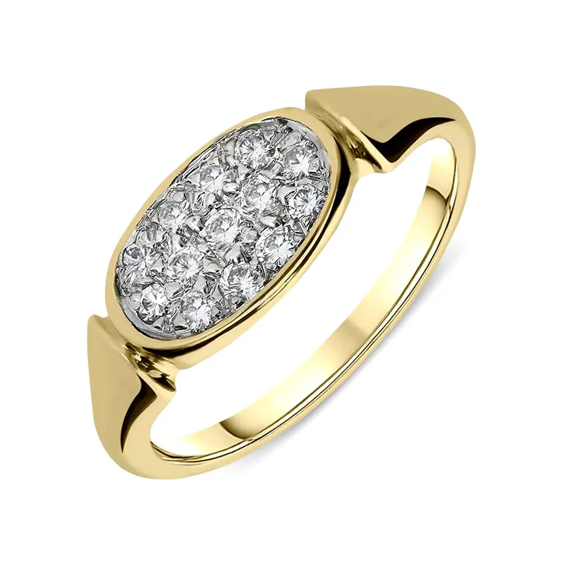 18ct Yellow Gold Vintage Style Diamond Ring
