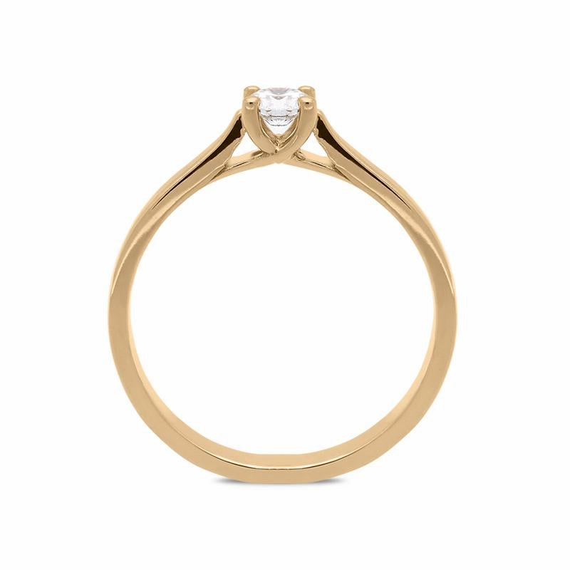 18ct Rose Gold 0.19ct Brilliant Cut Diamond Solitaire Ring